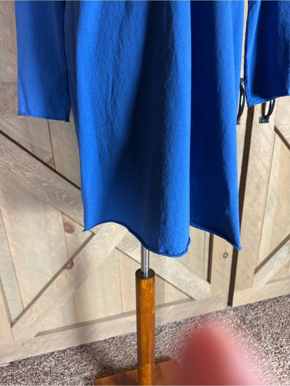 Frank & Eileen Nicole royal blue Henley popover dress Size Large 100% cotton - Picture 6 of 12